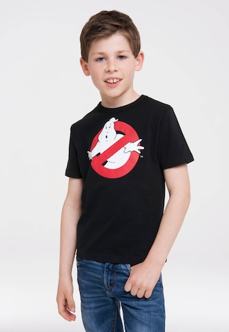 LOGOSHIRT Shirt 'Ghostbusters' in Zwart: voorkant
