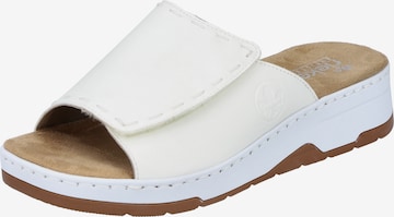 Rieker Mules in White: front