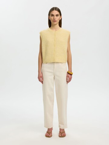 SELECTED Knitted Vest in Yellow