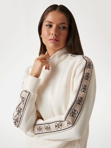 GUESS - Sudadera con cremallera en beige