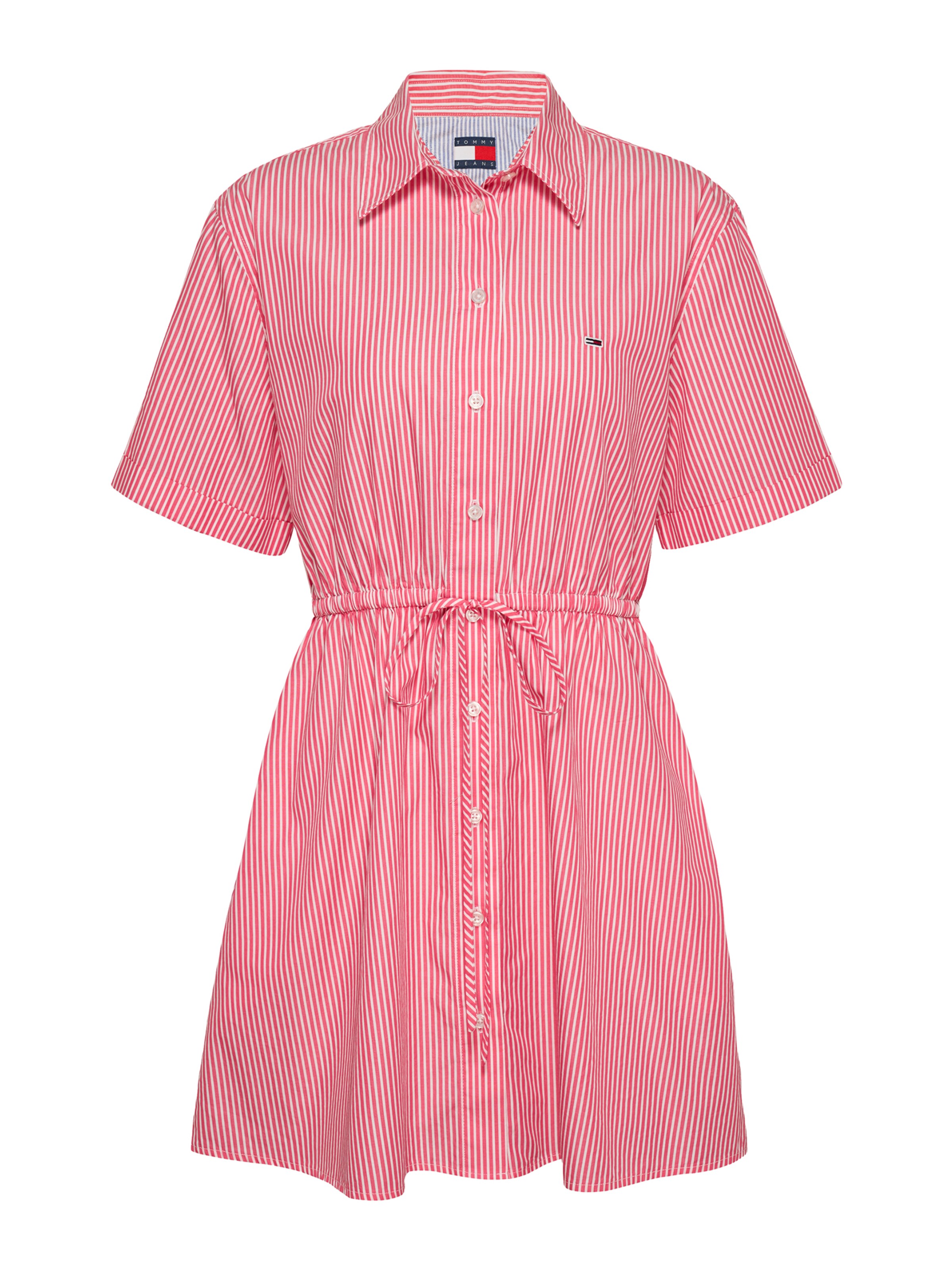 Tommy Jeans Skjortklänning i rosa: framsida