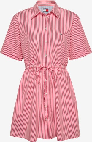 Tommy Jeans Shirt Dress in Pink: front