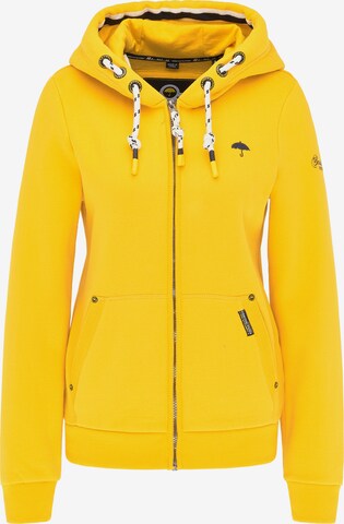 Schmuddelwedda Zip-Up Hoodie in Yellow: front