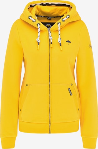 Schmuddelwedda Zip-Up Hoodie in Yellow: front