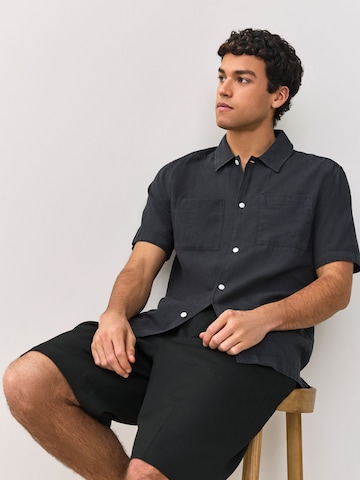 Next Comfort fit Button Up Shirt in Black