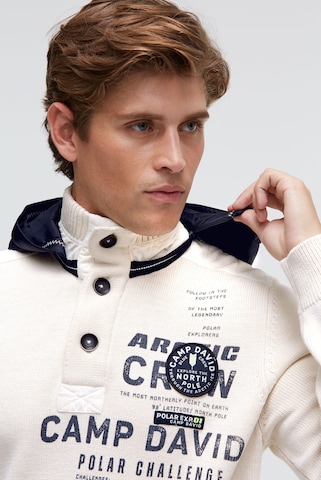 CAMP DAVID Pullover in Weiß