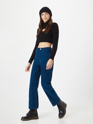 LEVI'S ® Regular Trousers 'Ribcage Str Ankle Zip Cord' in Blue