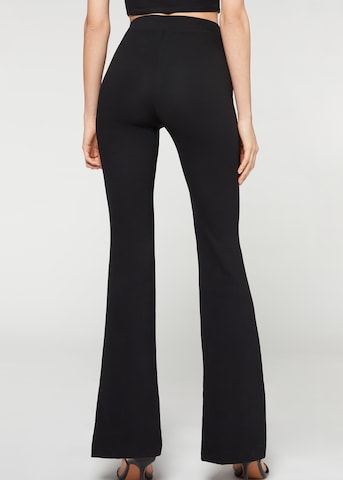 CALZEDONIA Flared Leggings in Black