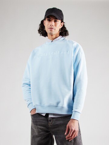 Carlo Colucci Sweatshirt in Blau: Vorderseite