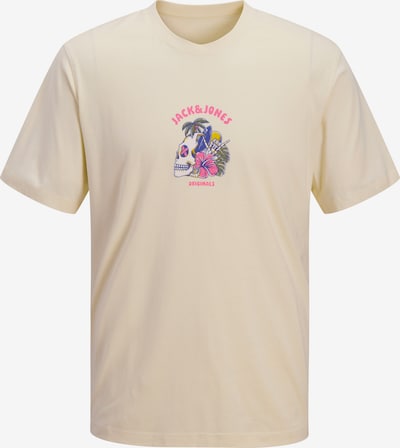 JACK & JONES Paita 'JORCASSIS SKULL' värissä beige / indigonsininen / vaaleanpunainen, Tuotenäkymä