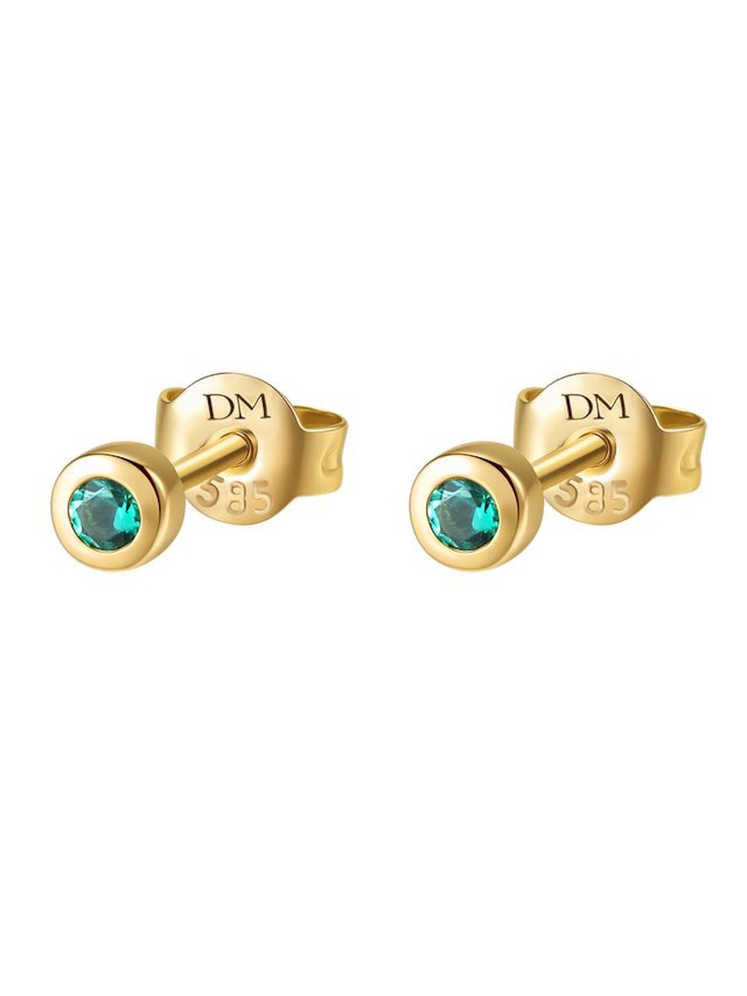 Dear Me - Pendientes 'Evergreen Aura' en oro: frente