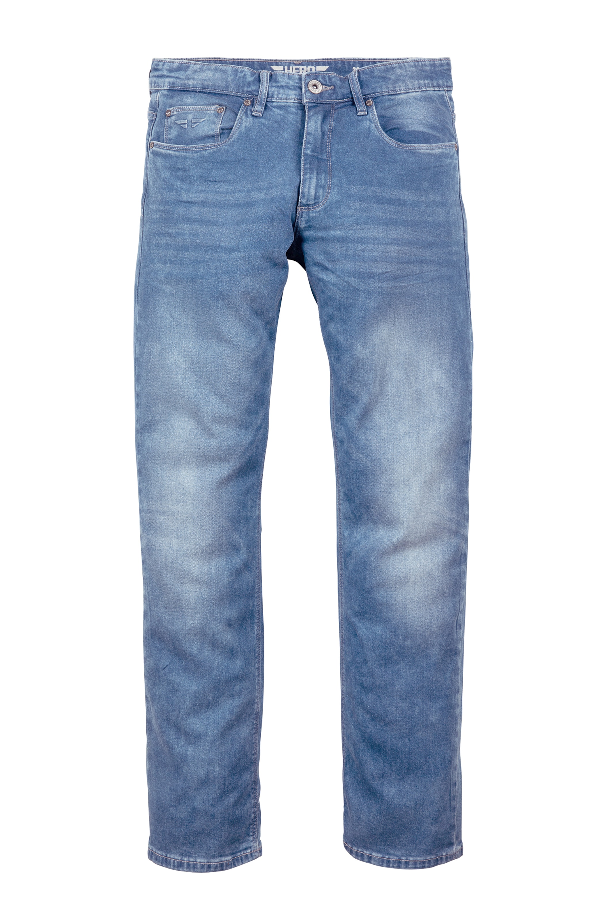 Jean 'Denver' Hero en bleu : devant