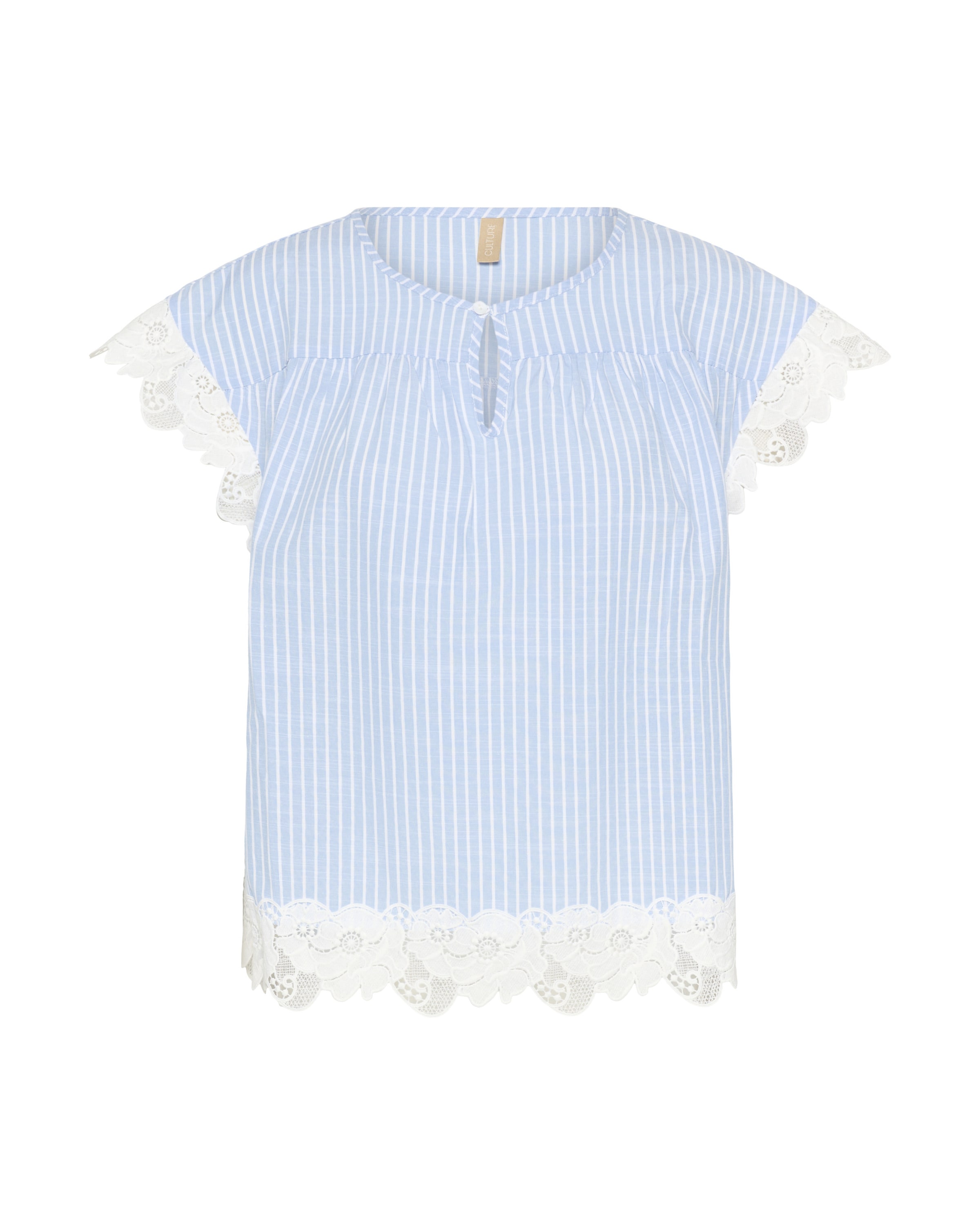 CULTURE Bluse 'CUtraver' i blå: forside