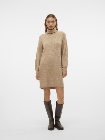 VERO MODA Strikkjole i brun