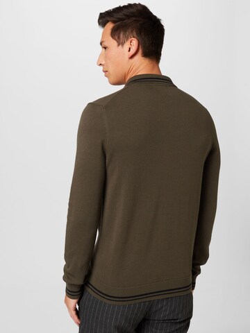 BURTON MENSWEAR LONDON Knit cardigan in Green