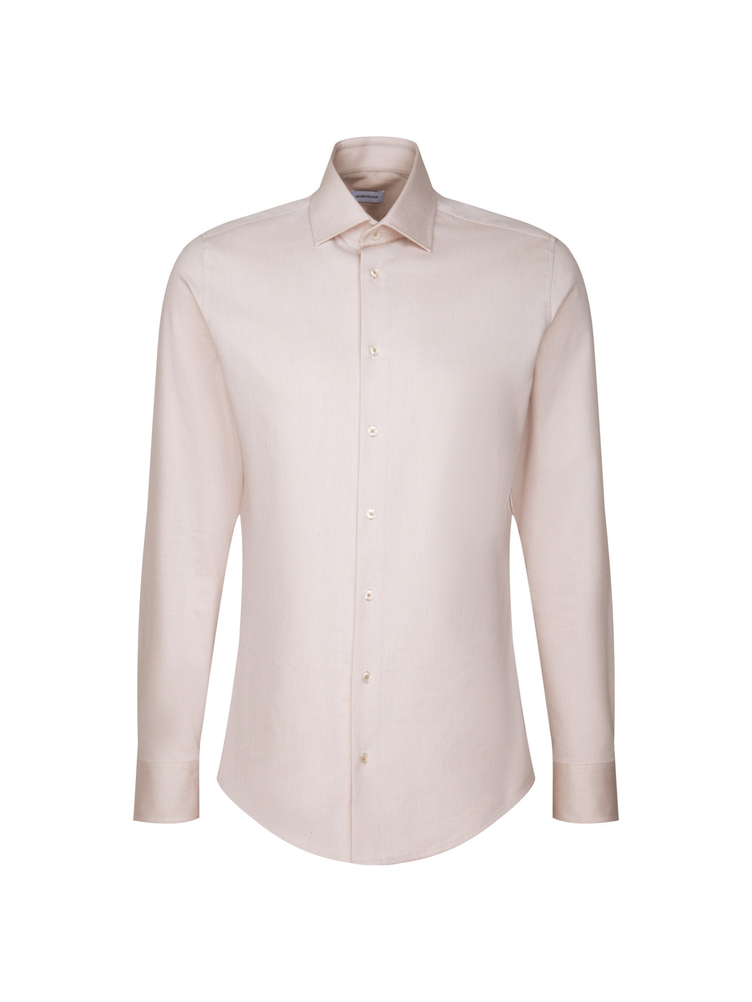 SEIDENSTICKER Slim fit Zakelijk overhemd in Beige: voorkant