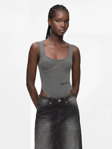 KARL LAGERFELD JEANS Body w kolorze szary: przód