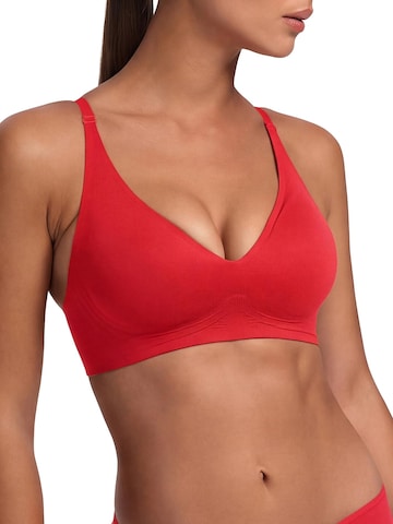 cfab by creamy fabrics BH 'Comfort Push-Up BH' in Rood: voorkant
