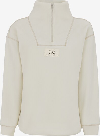 Esmé Studios Sweater majica 'Saga' u boja pijeska / siva / crna, Pregled proizvoda