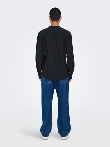 Coupe slim Chemise 'ONSCaiden' Only & Sons en noir