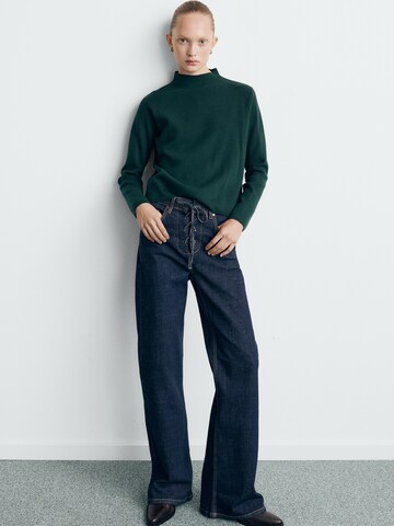 MANGO Sveter 'CHIMNEY' - Zelená