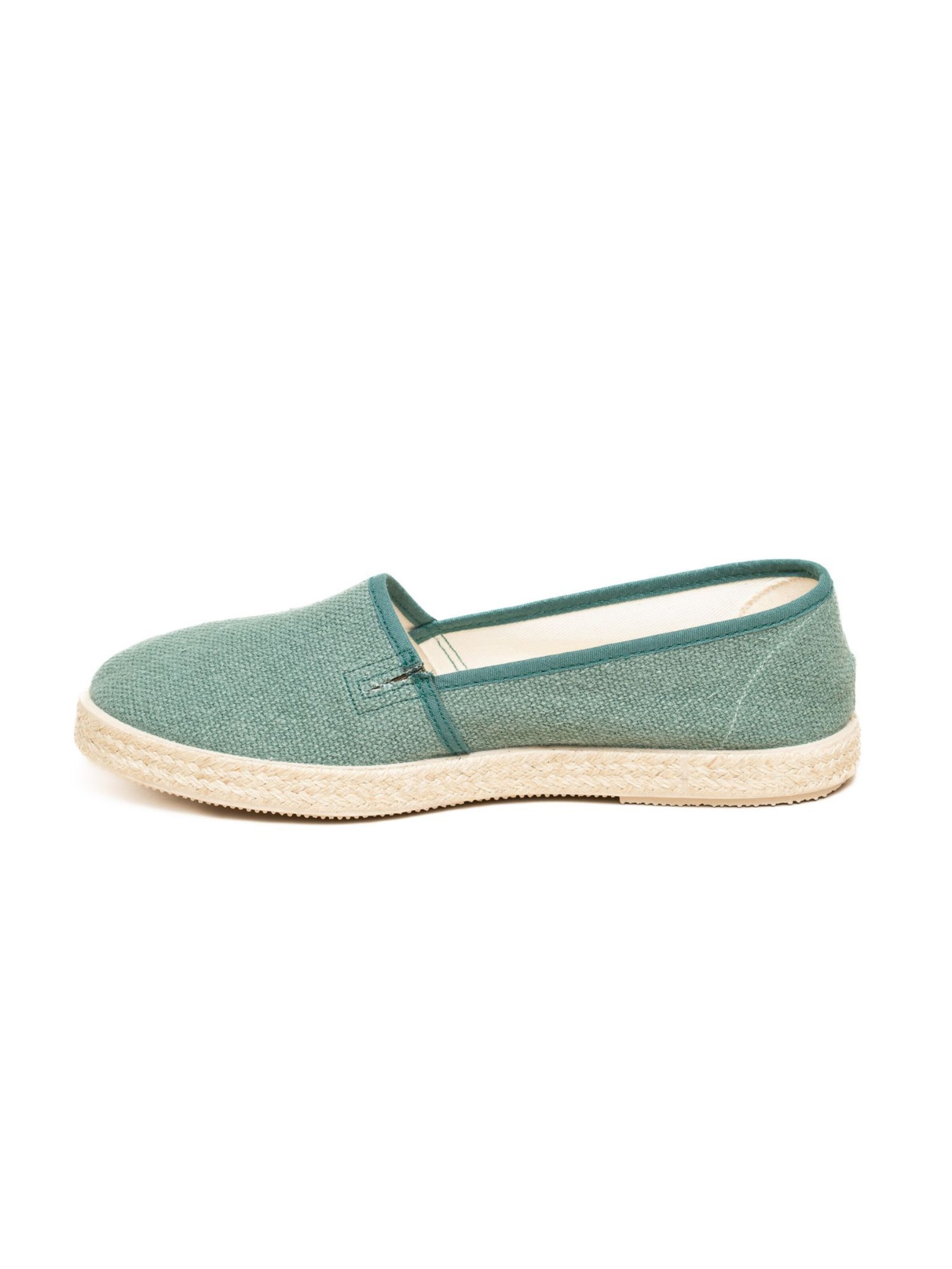 Gottstein Espadrilles 'Espadrille Camping Linen uni V' in Green