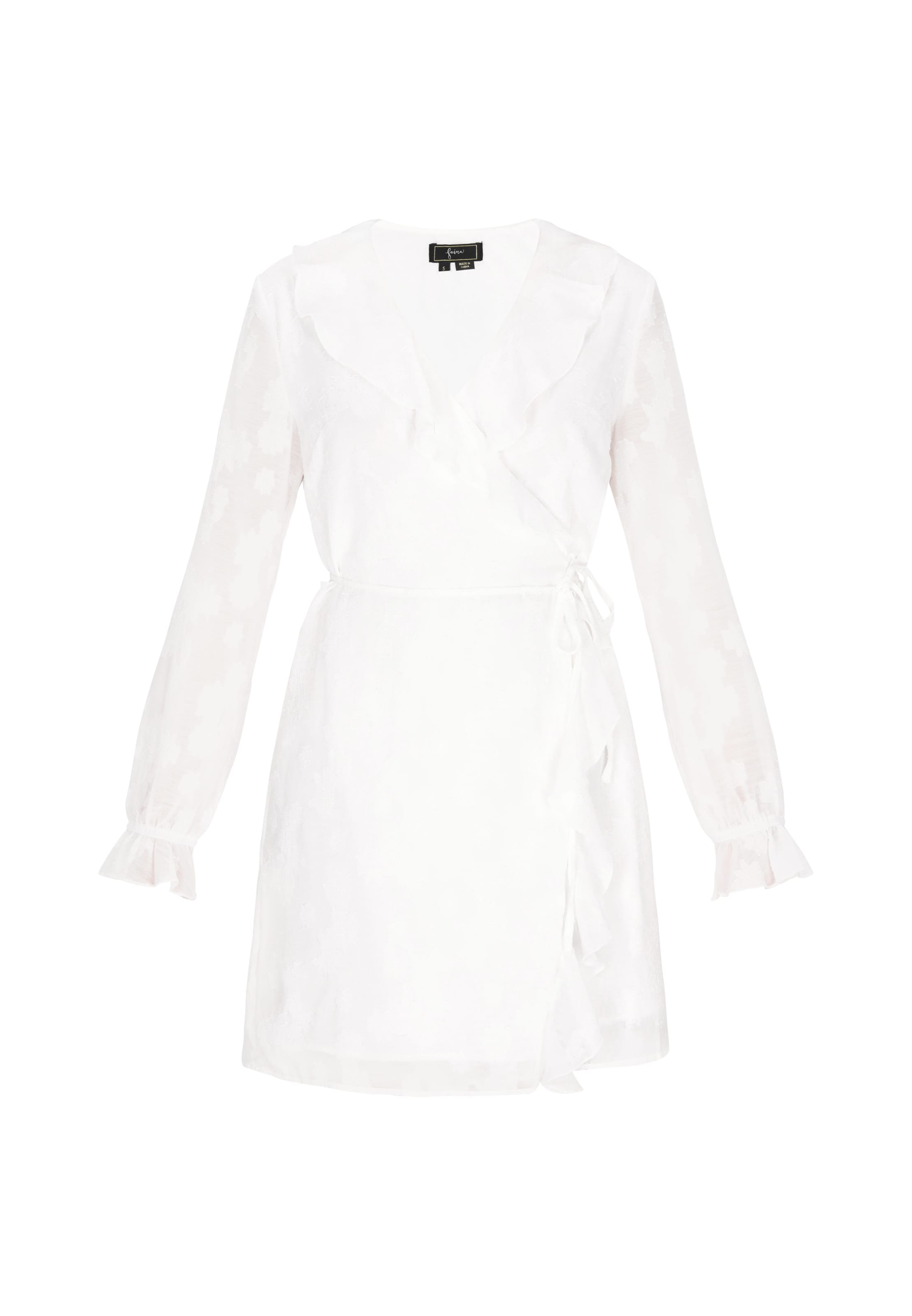 faina - Vestido de gala en blanco: frente