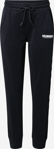 Tapered Pantaloni sportivi 'Legacy' di Hummel in nero: frontale