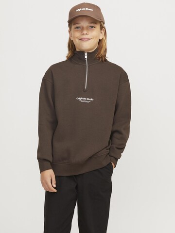 Sweat 'JORVestebro' Jack & Jones Junior en marron : devant