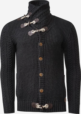 Rusty Neal Knit Cardigan in Black: front