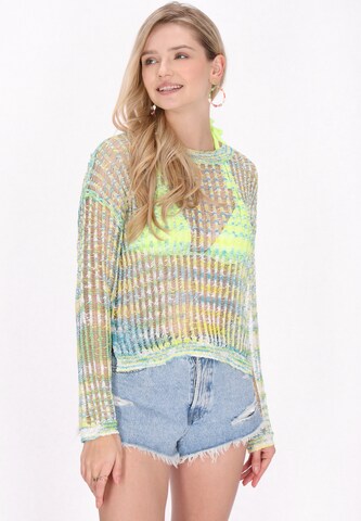 Pull-over 'Fashion Look' IZIA en vert : devant