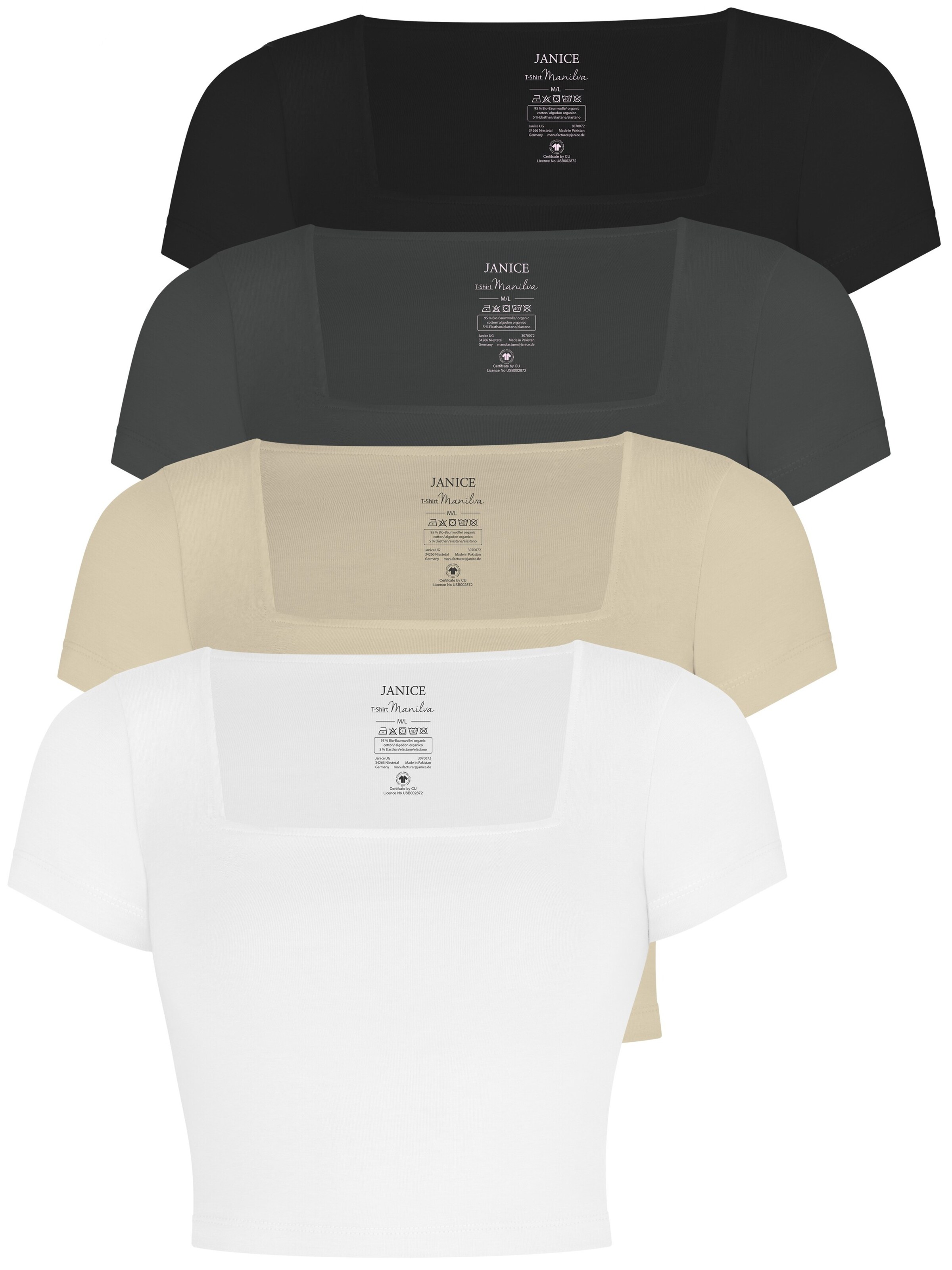 Janice Shirt in Beige: voorkant