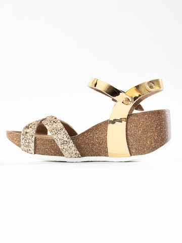 Bayton Sandalen met riem 'Venus' in Goud