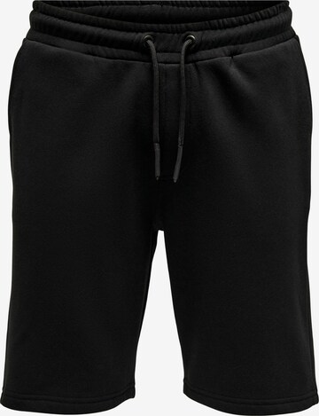 Only & Sons Loose fit Pants 'Ceres' in Black: front