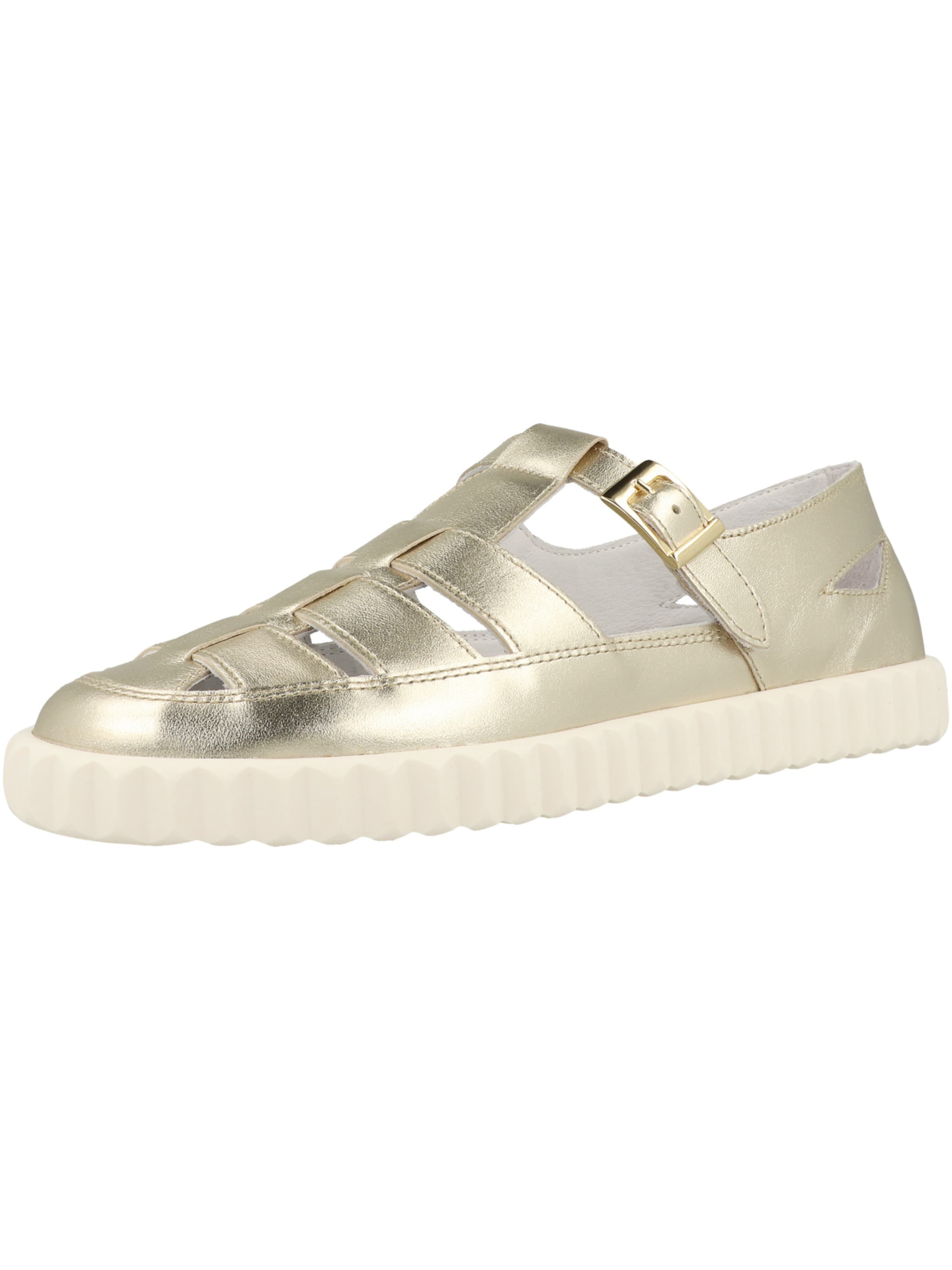 Voile blanche Strap sandal 'Spidy' in Gold: front