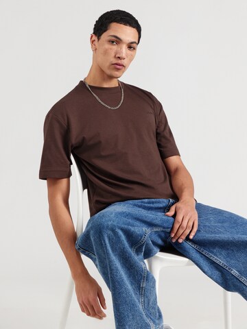 HOLLISTER Majica | rjava barva: sprednja stran