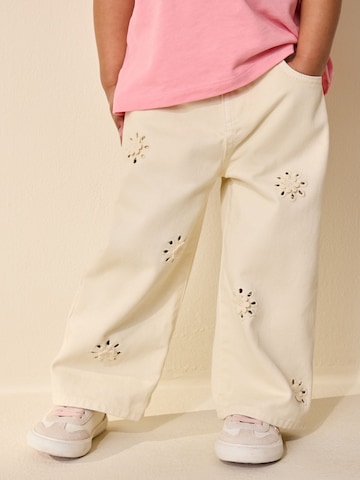 Wide leg Jeans di Next in beige: frontale