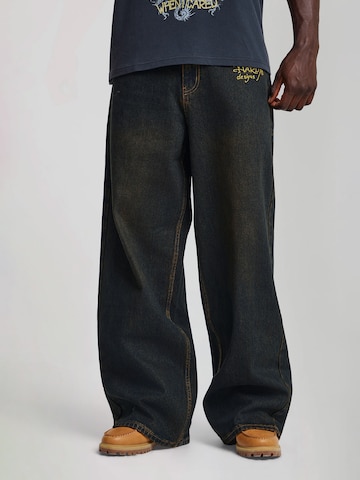 Ed Hardy Baggy Jeans in Zwart: voorkant