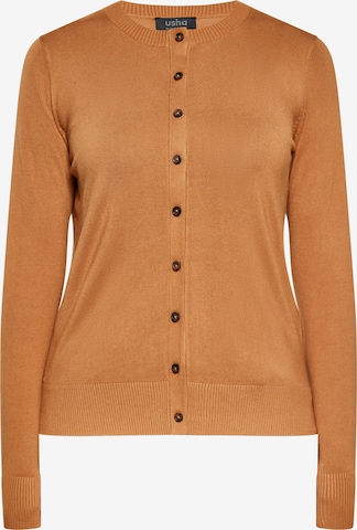 Cardigan usha BLACK LABEL en beige : devant