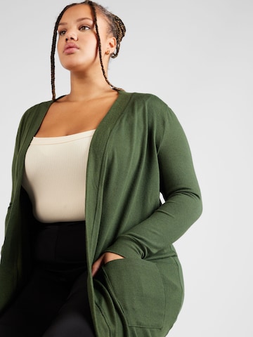 Noisy May Curve Knit cardigan 'CITY' in Green