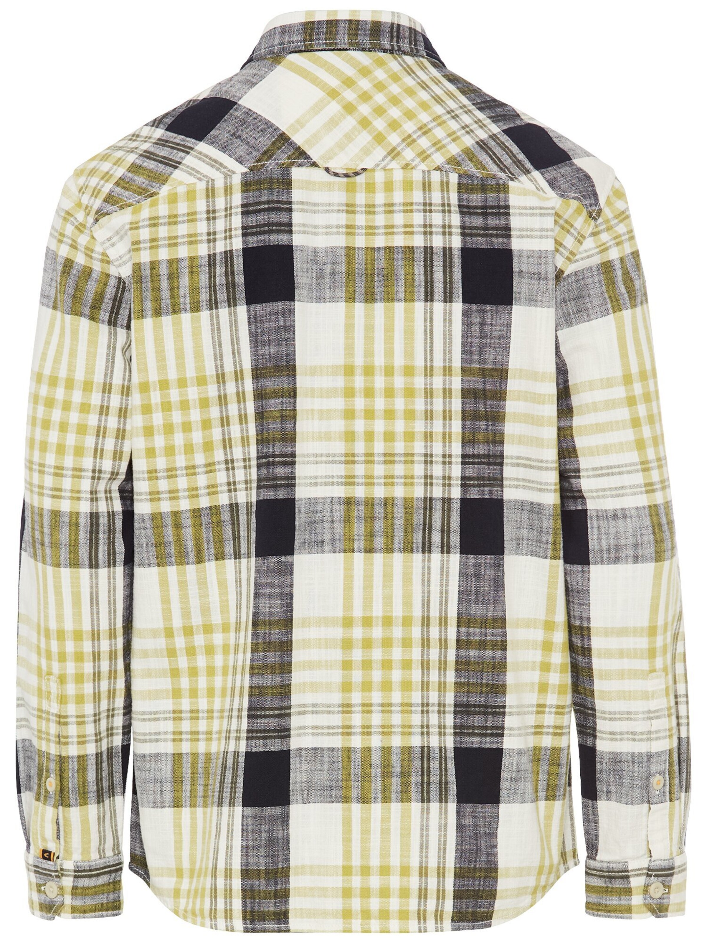 CAMEL ACTIVE Regular Fit Kariertes Langarm Hemd aus Baumwolle in Grün