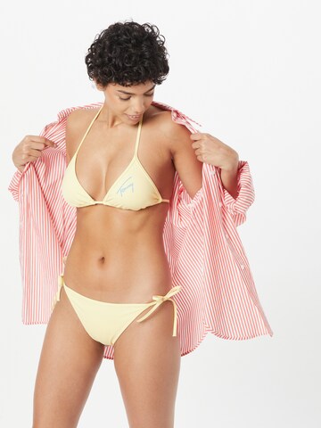 Tommy Jeans - Triángulo Top de bikini en amarillo