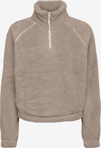 ONLY PLAY Sportpullover 'ONPCAS-FLUF' in Braun: Vorderseite