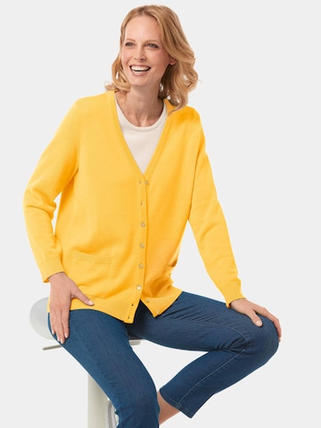 Goldner Strickjacke in Gelb
