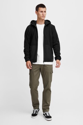INDICODE JEANS Fleece Jacket 'Manku' in Black