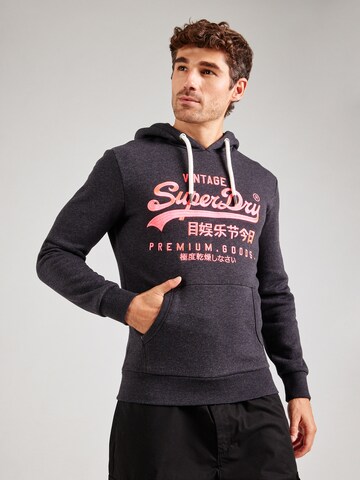 Superdry Sweatshirt in Black: front