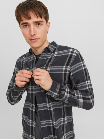 JACK & JONES Средняя посадка Рубашка 'Brook' в Черный