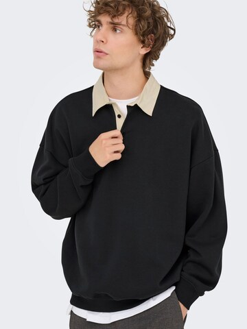 Sweat-shirt 'ONSJeffrey' Only & Sons en noir