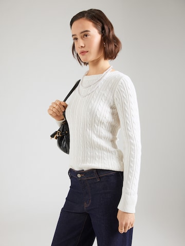 HOLLISTER Пуловер в бяло: отпред