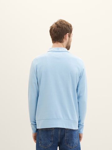 TOM TAILOR Zip-Up Hoodie in Blue